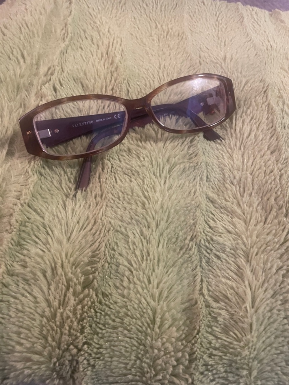 Valentino Brown Women's Rectangular Eyeglass Frames